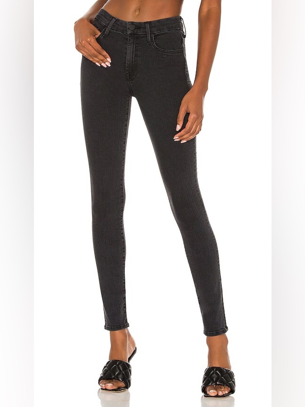 MOTHER The High Waisted Looker Skinny Jeans Dancing in the Dark